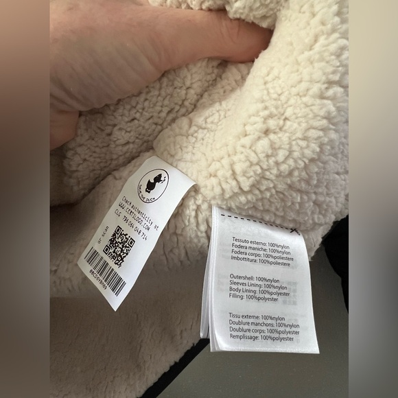 New Save The Duck Boys’ Puffer Jacket With Teddy Lining Finnegan In Blue Black - Picture 9 of 10